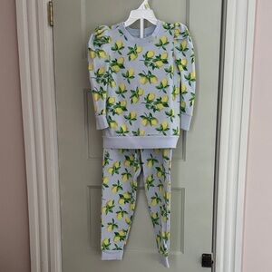 Janie and Jack Lemon Print Pajama Set